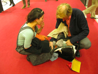 KAi14, Kaori Miyayama e Kai Kruger in Fiera a Milano per la scelta delle pelli.