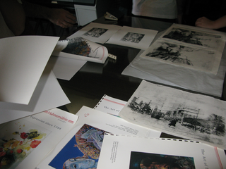 Oficinas de creatividade, Test su campionari Hahnemühle. Carte 100% cotone e altri supporti telati, carte per stampa tradizionali e carte preparate per il digitale.