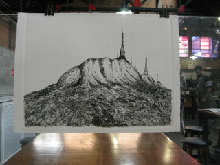 Oficinas de creatividade, Matrice in puntasecca. Tipi di stampa. Stampa a carta e a palmo.