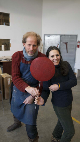 KAi14, Kai Kruger e Francesca Gagliardi. Nello studio Kai Leather a Toronto, Canada. Foto ﻿© Roman